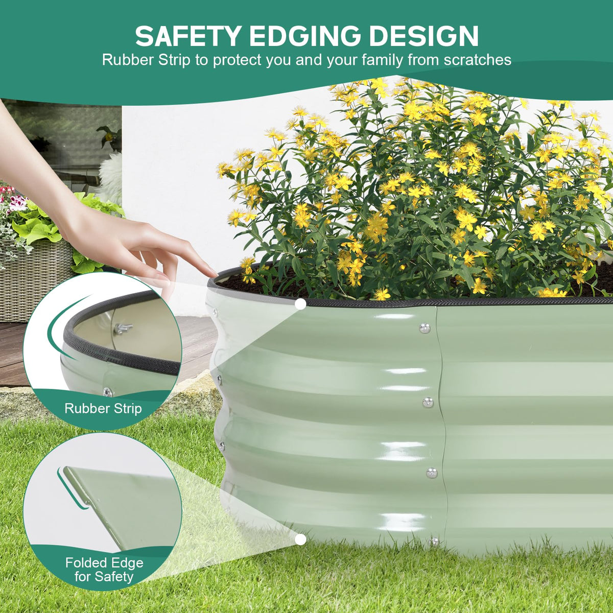 BIRDSINYARD durable 0.7mm steel frame resists rust outdoors.