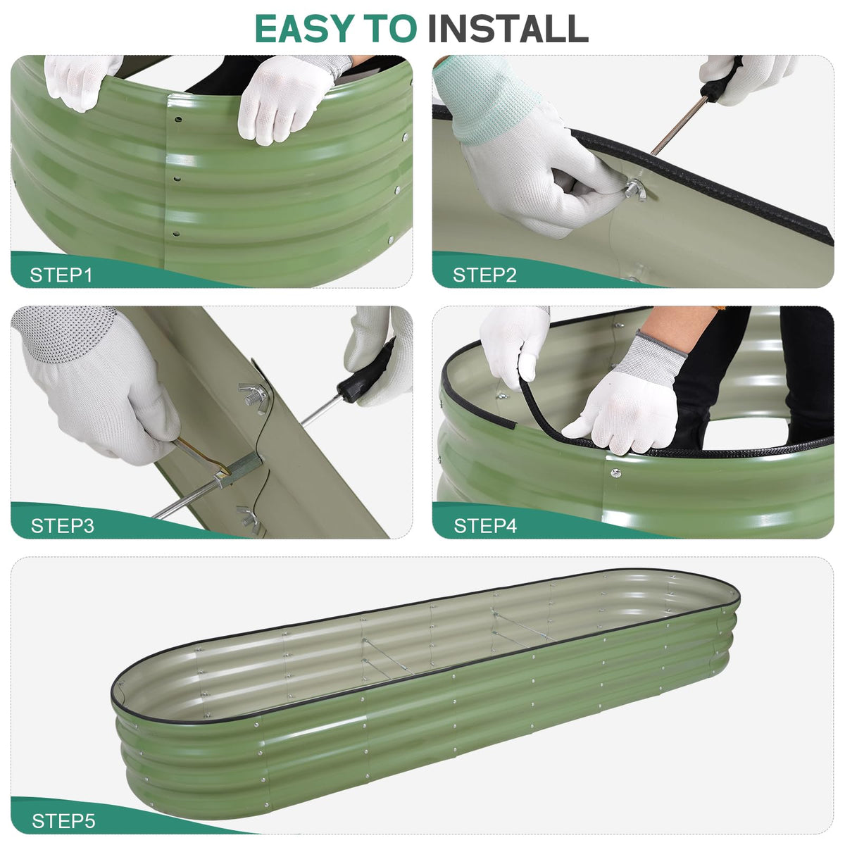 BIRDSINYARD bed in Oliver Green finish for outdoors.