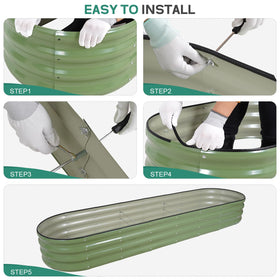 BIRDSINYARD bed in Oliver Green finish for outdoors.
