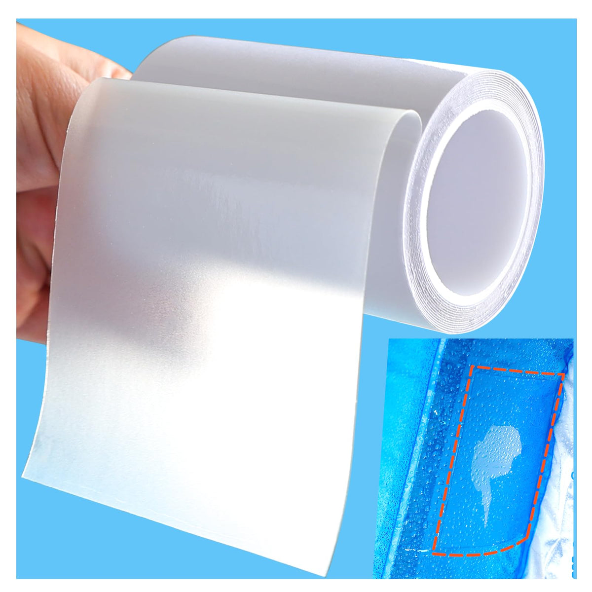 Birllaid inflatable patch roll applied to a tear on a bounce house for durable repair