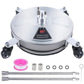 Biswing 16-inch surface cleaner for fast, wide-area cleaning across patios and driveways.