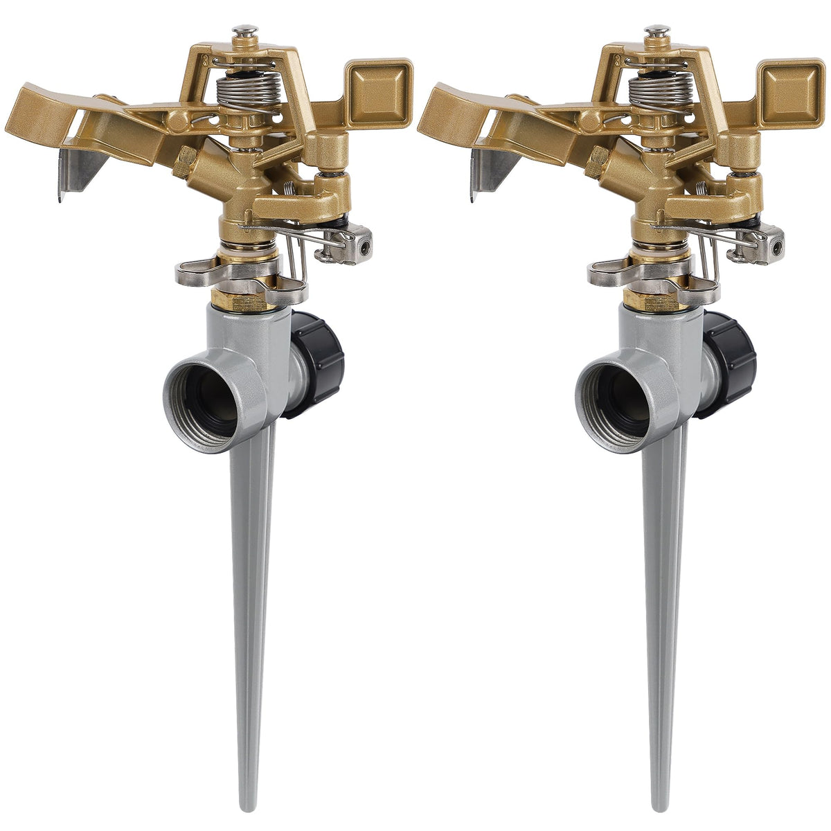 Biswing 2-pack impact sprinkler head for even lawn irrigation