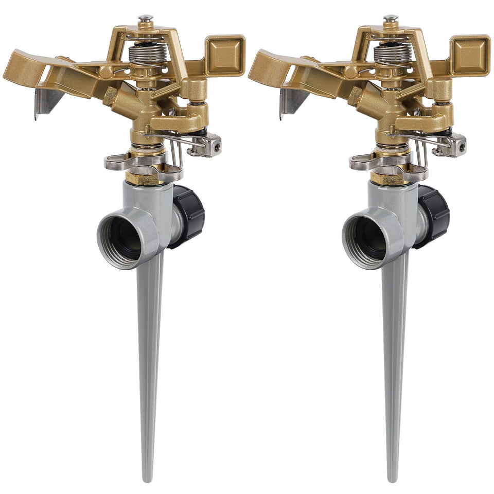 Biswing 2-pack impact sprinkler head for even lawn irrigation