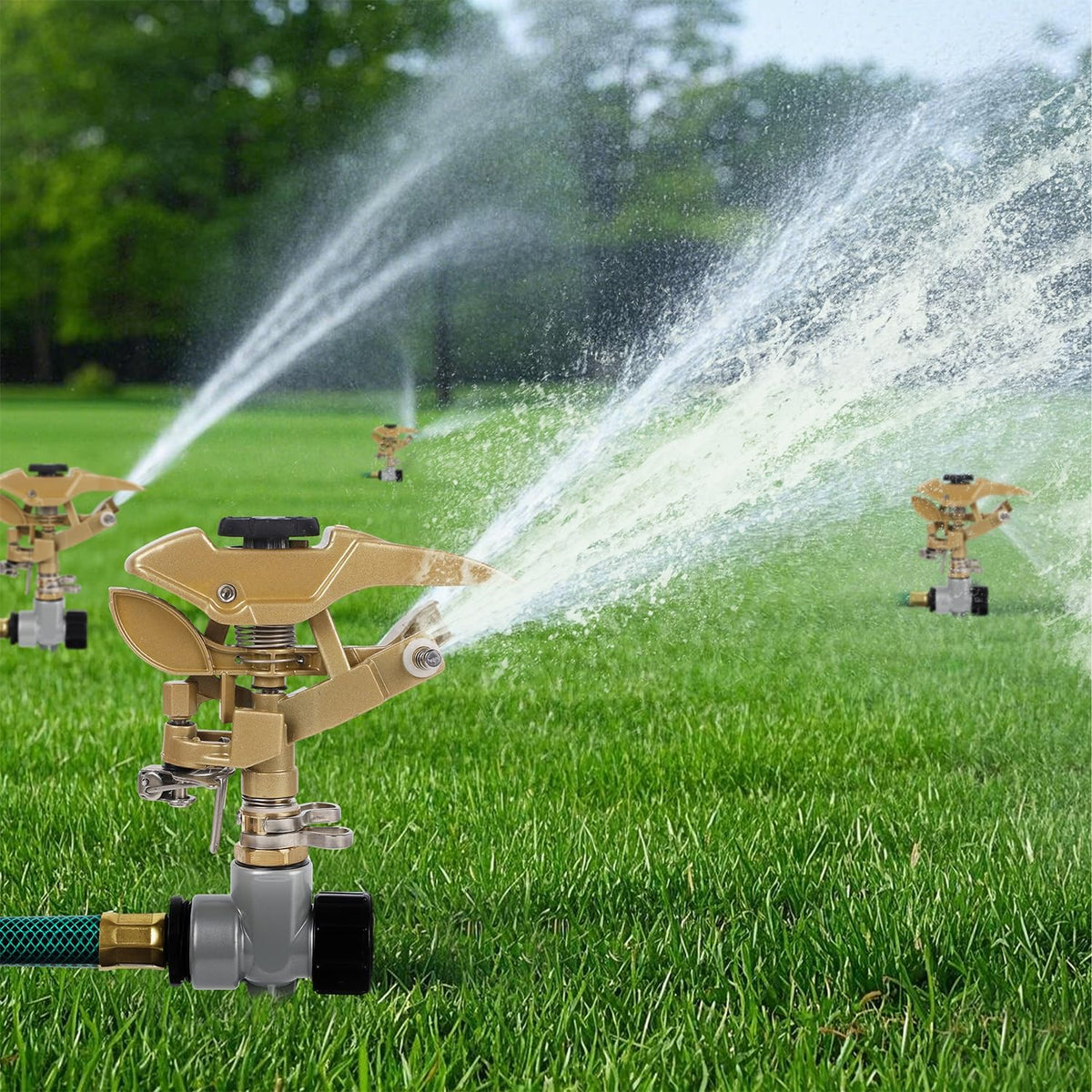 Biswing adjustable 360 degree spray arc for large area coverage