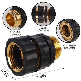 Biswing aluminum female quick connector secure leak-free connection