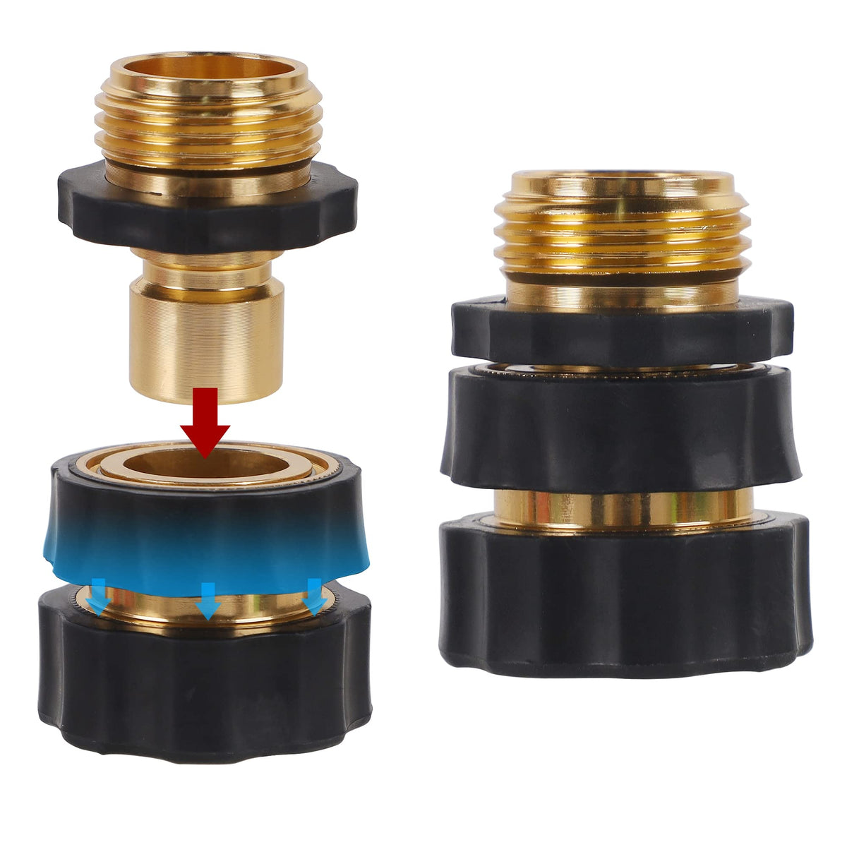 Biswing aluminum male quick connector durable and corrosion-resistant