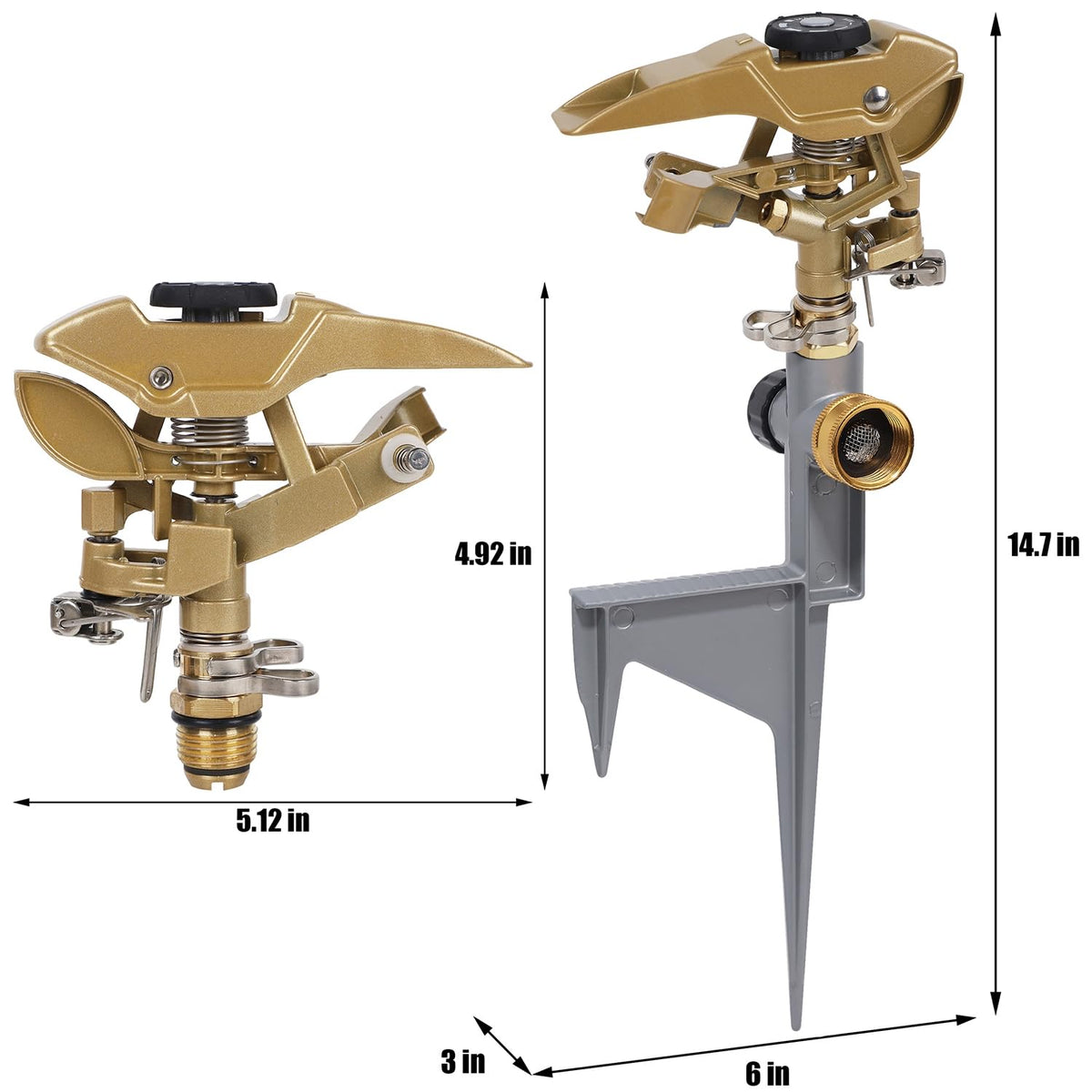 Biswing diffuser screw close up for spray intensity adjustment