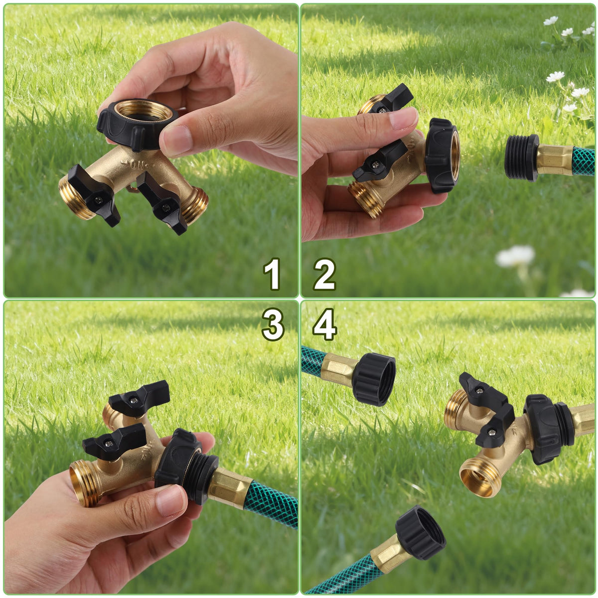 Biswing setup supports versatile outdoor watering across two outlets.