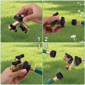 Biswing setup supports versatile outdoor watering across two outlets.