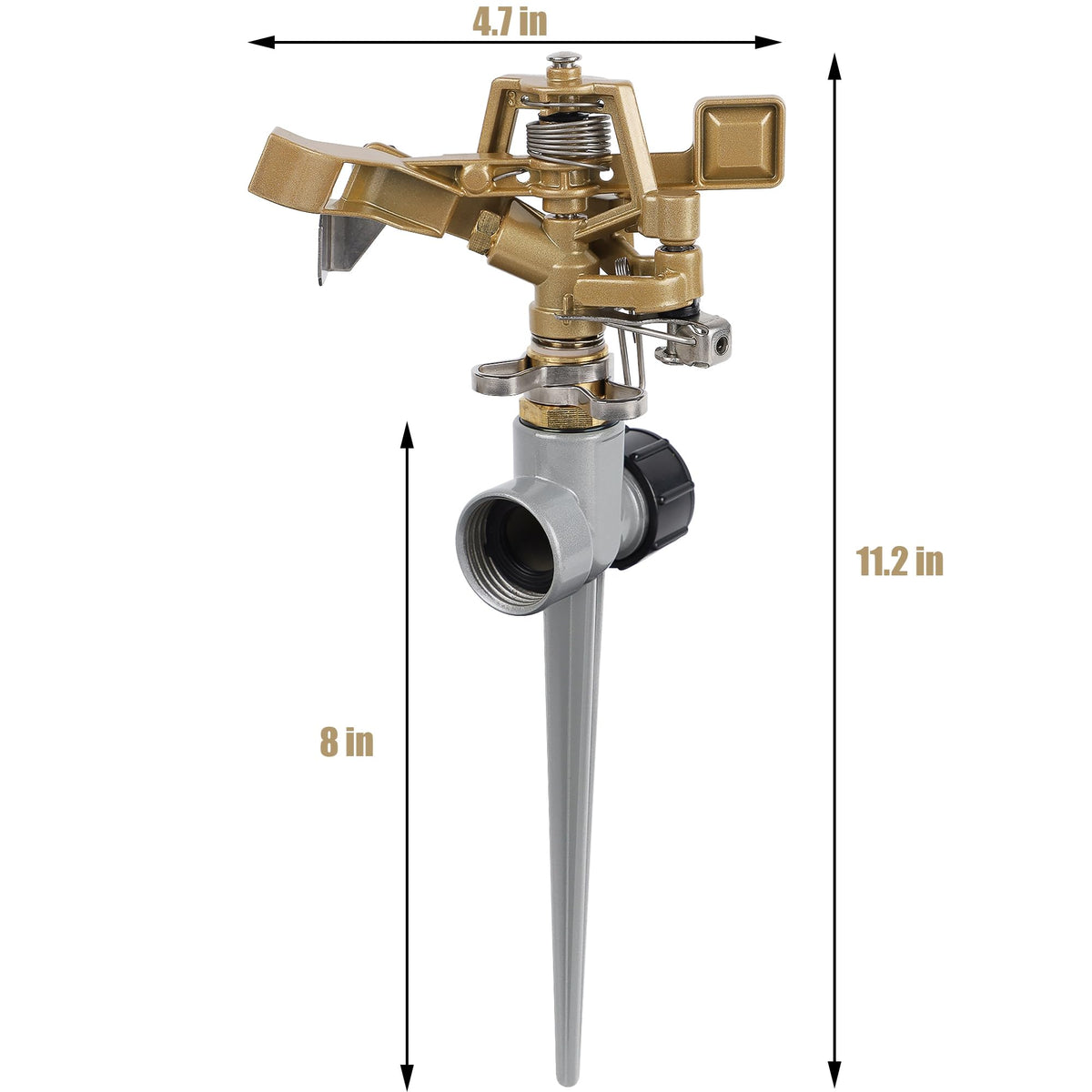 Biswing zinc alloy sprinkler is built for long-lasting outdoor use