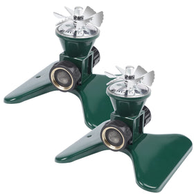 Biswing lawn sprinkler 2-pack maintains even coverage across lawns for efficient outdoor watering.