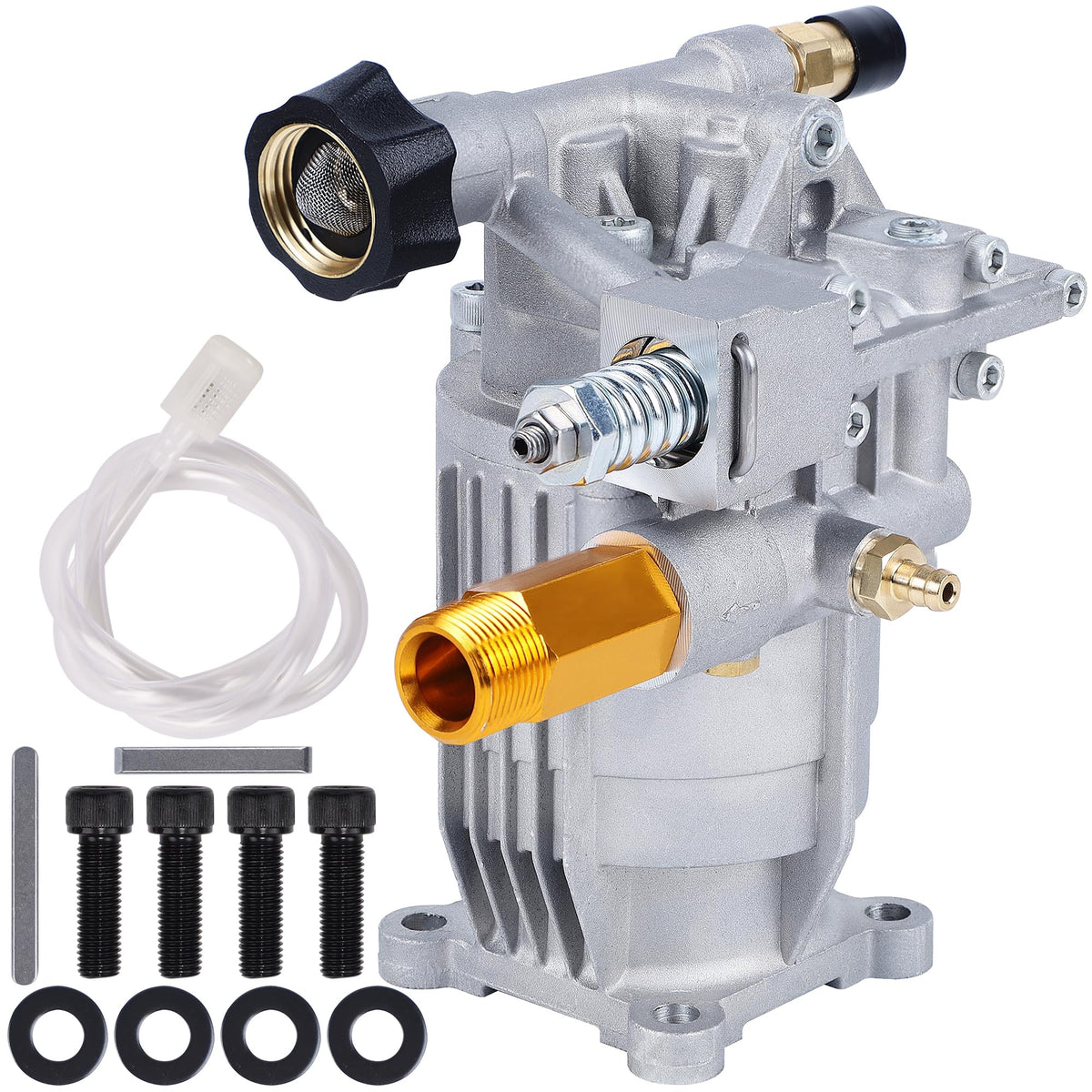 Biswing pressure washer pump with 3-4 shaft improves reliability in cold-water washers.