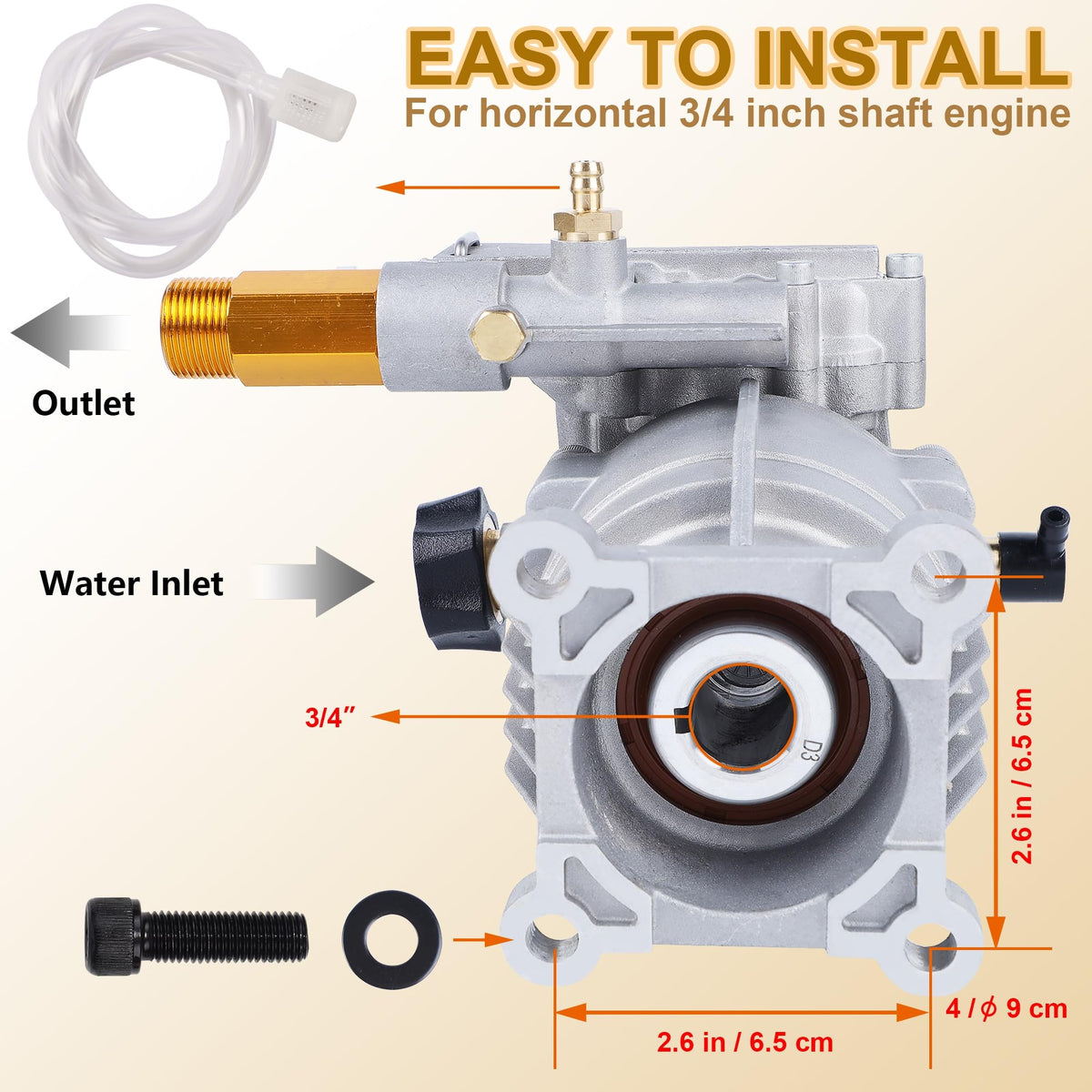 Biswing aluminum body provides durable, wear-resistant performance.