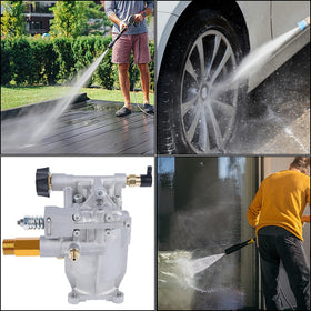 Biswing cold-water use pump is ideal for gas-powered washers in tough settings.