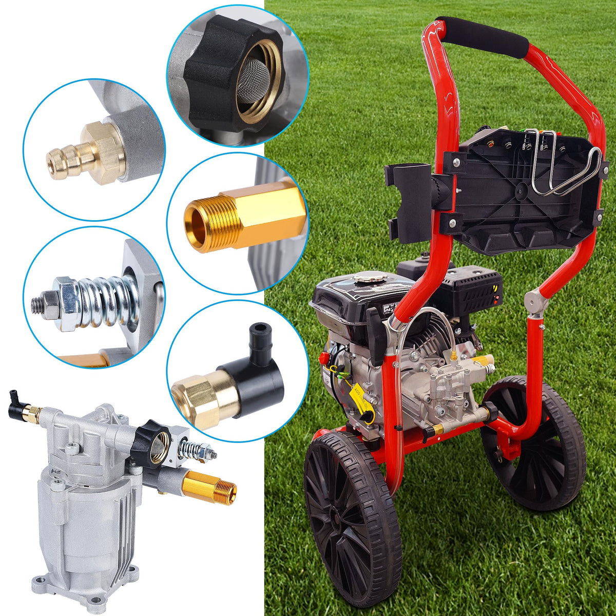 Biswing thermal relief valve helps prevent overheating during extended use.