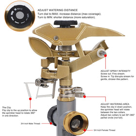 Biswing top dial close up shows precise spray distance control