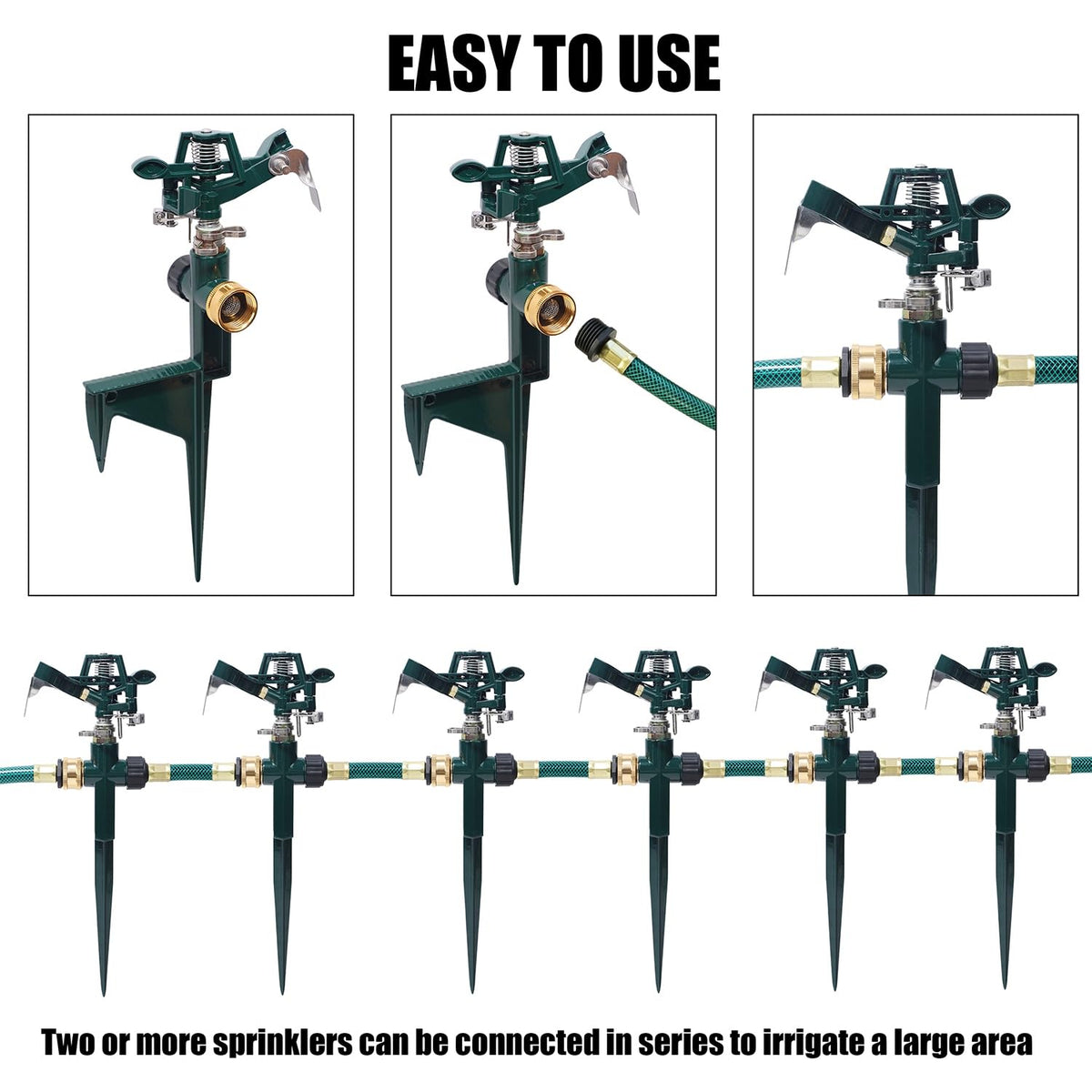 Biswing standard hose fittings compatible with most garden hoses.