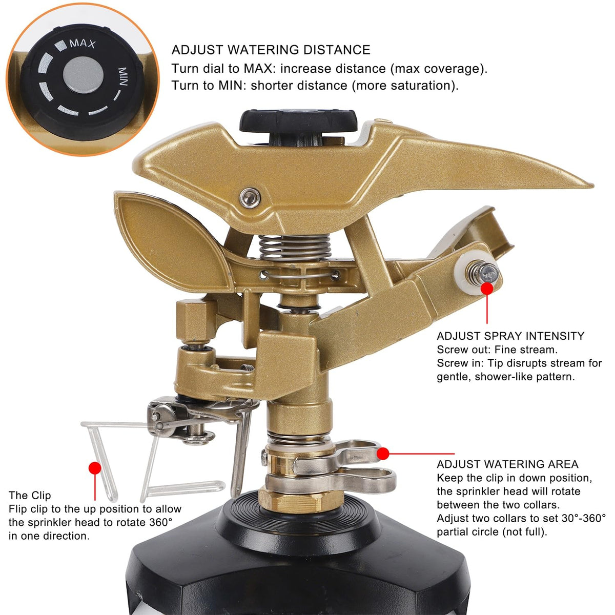Biswing tripod extension demonstrates adjustable height for precise irrigation