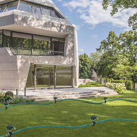 Biswing two-pack sprinklers for flexible coverage across zones.