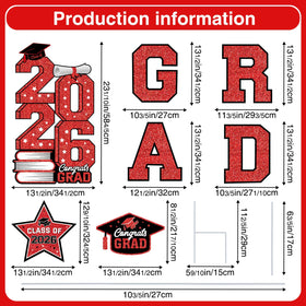 Biswiter Grad letter A, vibrant yard sign for open house use.