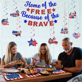 Biswiter patriotic decor set suitable for indoor or outdoor use