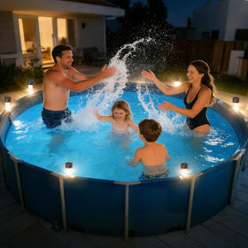 BITIWEND warm glow around a night swim in the pool.