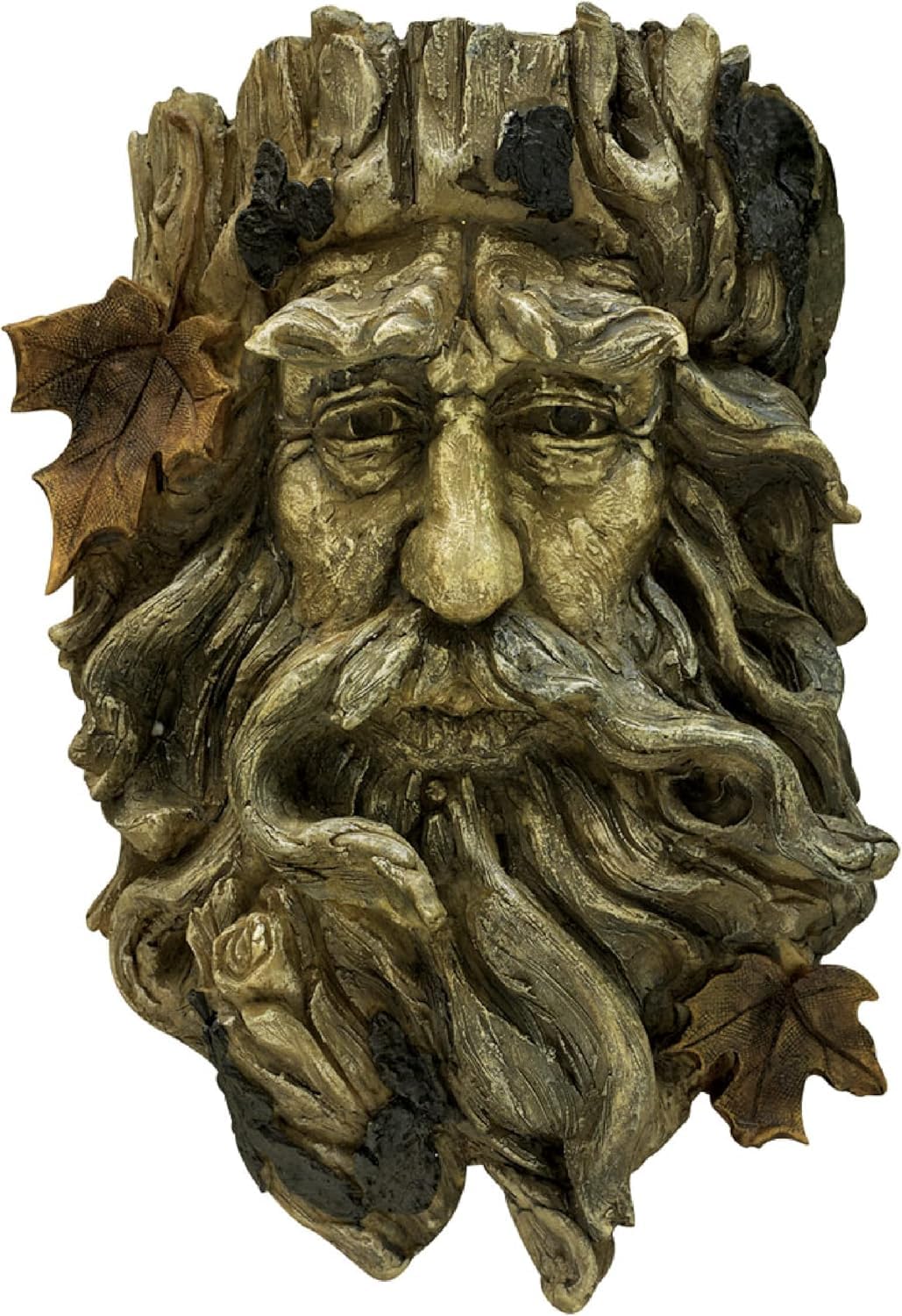 Bits and Pieces Green Man Tree Hugger outdoor decor enhances tree character.