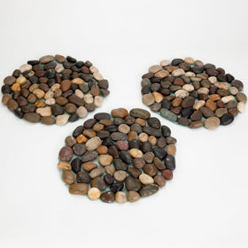 Bits and Pieces polyresin coated stepping stones for durable use