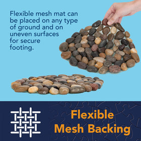 Bits and Pieces landscape stones blend with mulch for seamless integration