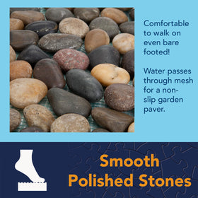 Bits and Pieces mesh-backed pavers drain water to reduce slipping