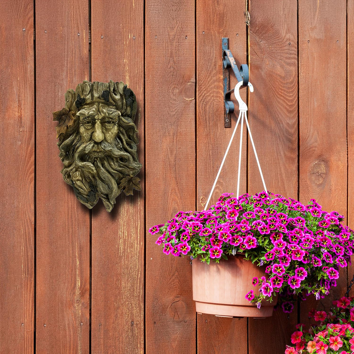 Bits and Pieces Tree Face Decor showcases bark-like texture for realism.