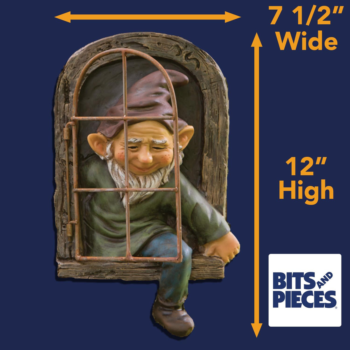 Bits and Pieces whimsical garden art elf for porches and beds