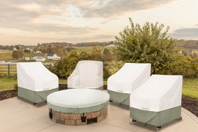 Reinforced padded handles on Bitubi chair cover for easy fitting