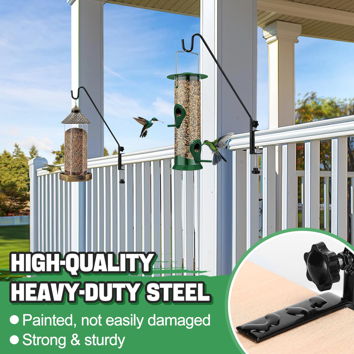 Biubee deck hanger used for hanging plants and decorative ornaments
