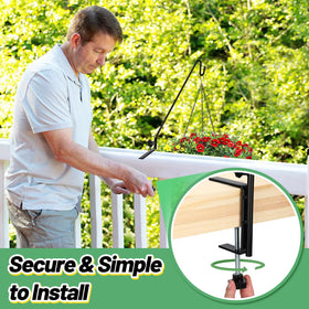 Biubee rail hanger installation showing easy clamp and screw setup