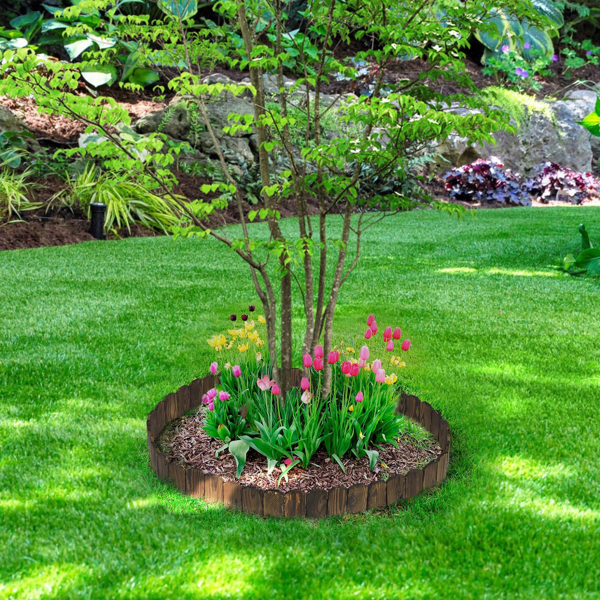 Biubee edging along a garden path blending with nature