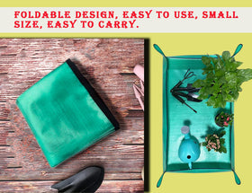BIUWING easy-clean foldable mat stores compactly after use