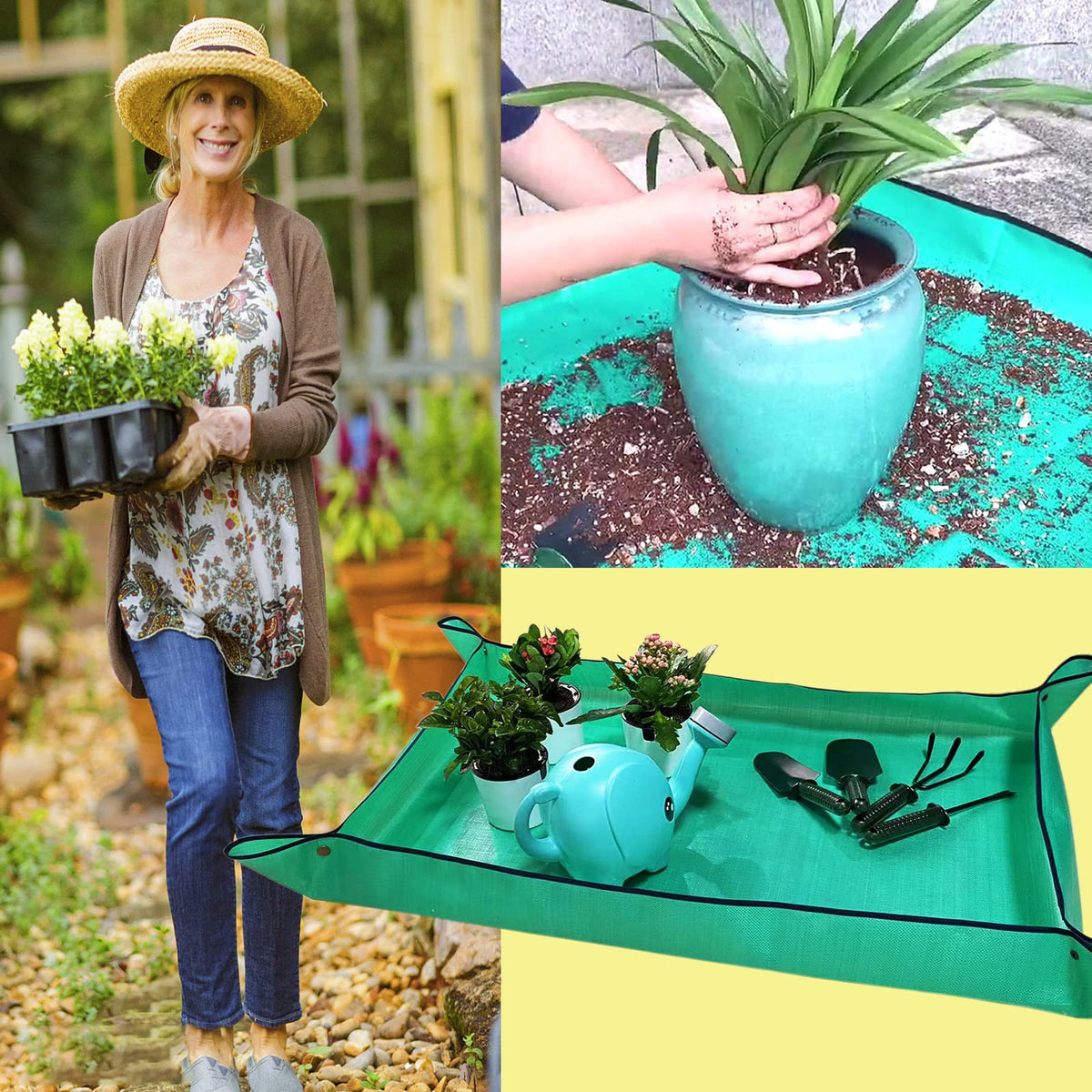 BIUWING multi-use garden mat suitable for seedlings, pruning, and watering
