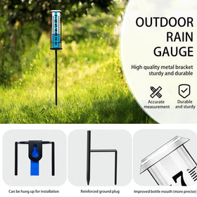 BIUWING rain gauge height adjustable from 19 to 29 inches