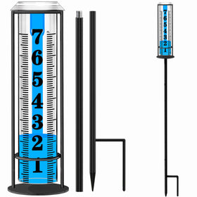 BIUWING rain gauge assembly shows simple installation in a garden