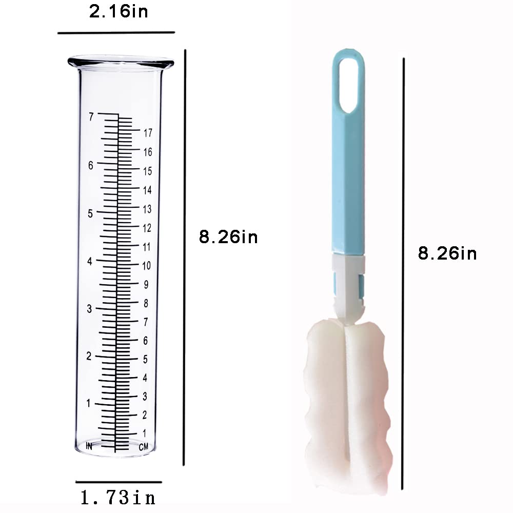BIUWING replacement 7-inch glass tube for outdoor rain gauges.