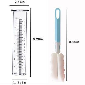 BIUWING replacement 7-inch glass tube for outdoor rain gauges.