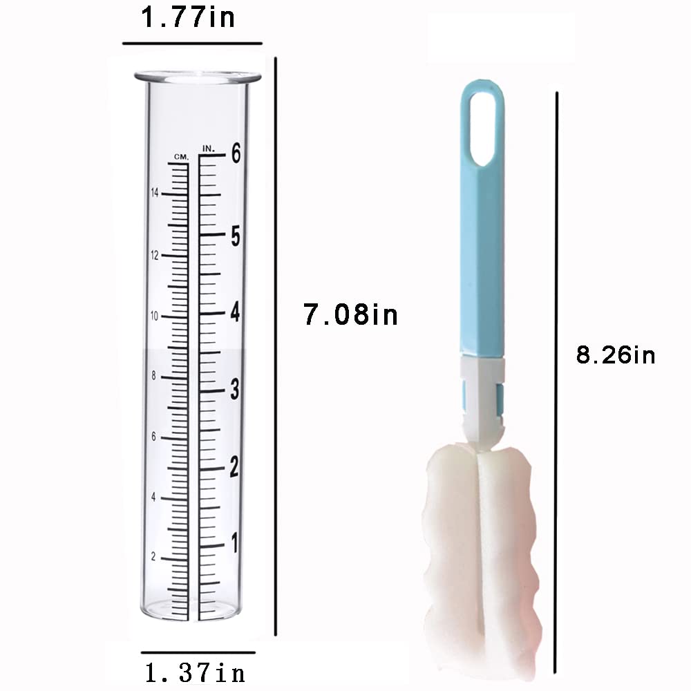 BIUWING two-pack rain gauge tubes for backyard weather monitoring.