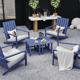 BIVODA compact 16.6-inch square table fits small patios and balconies