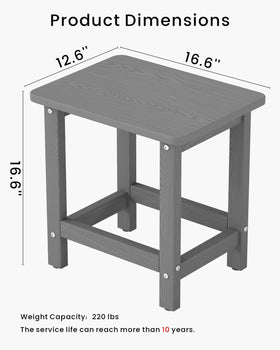 BIVODA adjustable feet pads keep the end table stable on uneven surfaces