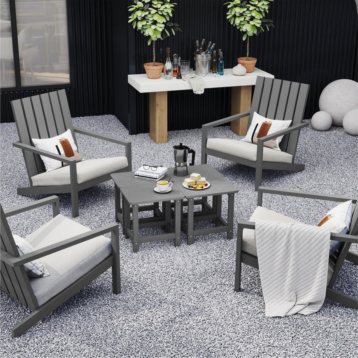 BIVODA compact table suitable for snacks and drinks outdoors