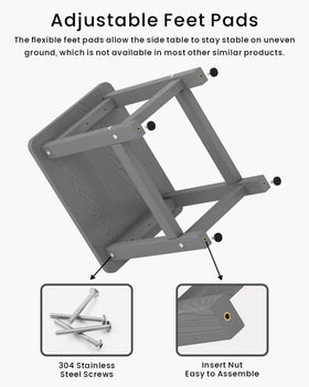 BIVODA easy 5-minute assembly with four steps in grey