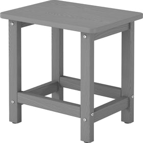 BIVODA weatherproof outdoor side table in grey with 16-inch size, ideal for patios