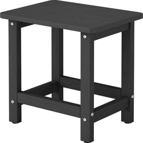 BIVODA weatherproof outdoor side table tabletop close-up shows durable HDPE panel.