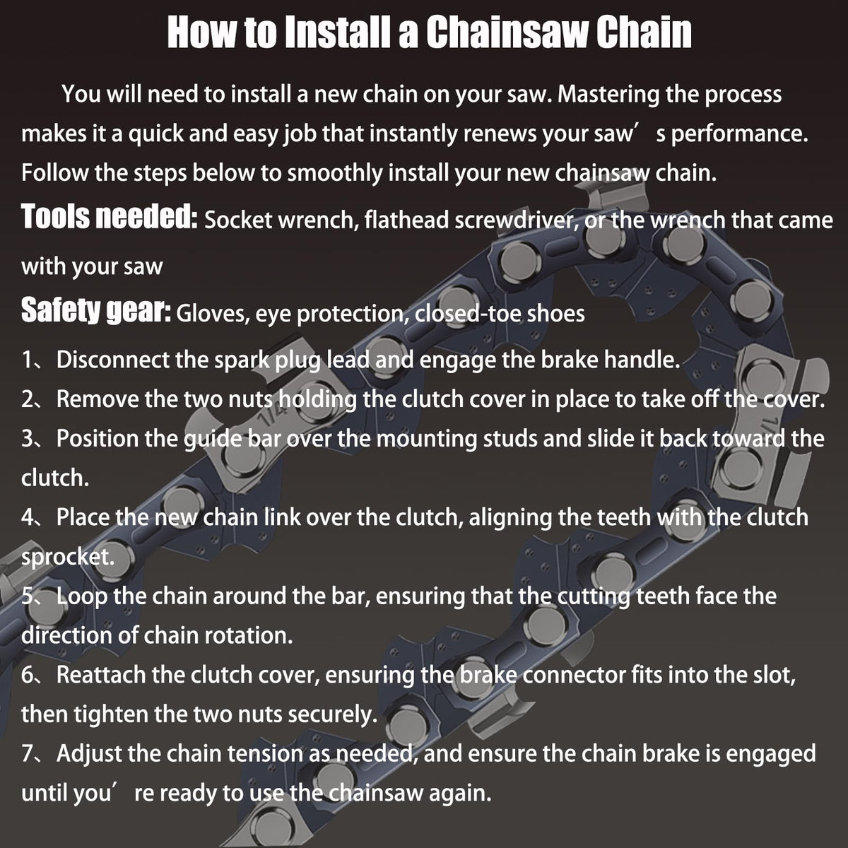 Bizhala chain offers low kickback and reduced vibration during use
